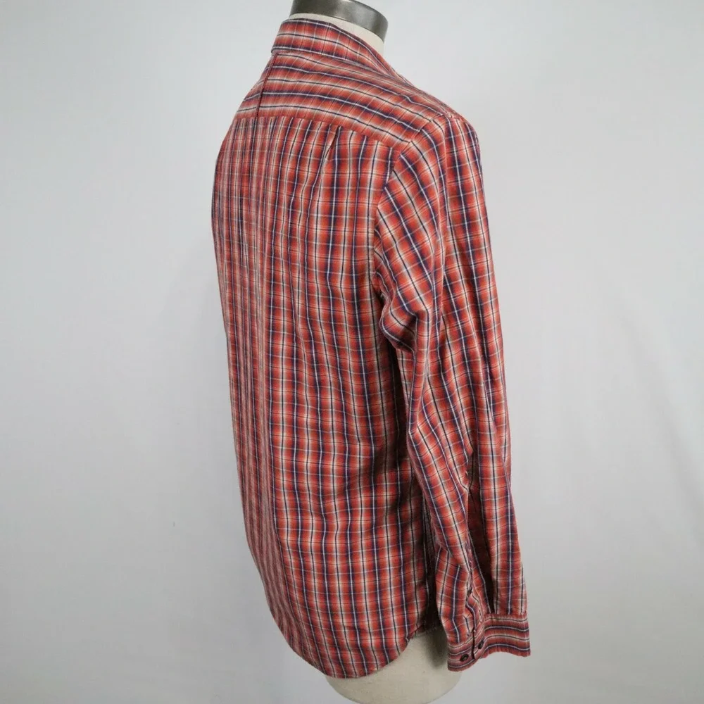 Banana Republic‎ Shirt Mens Medium 15-15.5 Pocket Button Up Plaid Long Sleeve